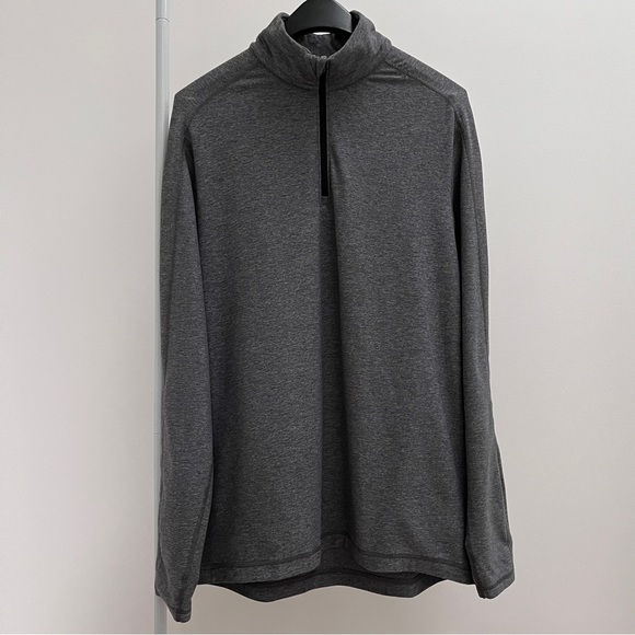 Lululemon surge warm 1/2 zip heathered dark slate half zip long sleeve - Picture 2 of 15